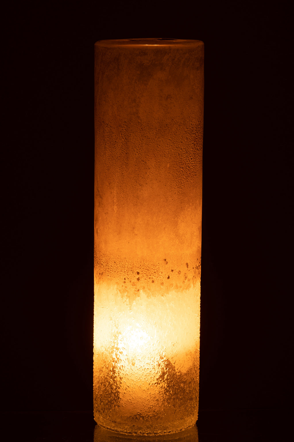 VAAS CILINDER GLAS BEIGE LARGE (11x11x41cm)