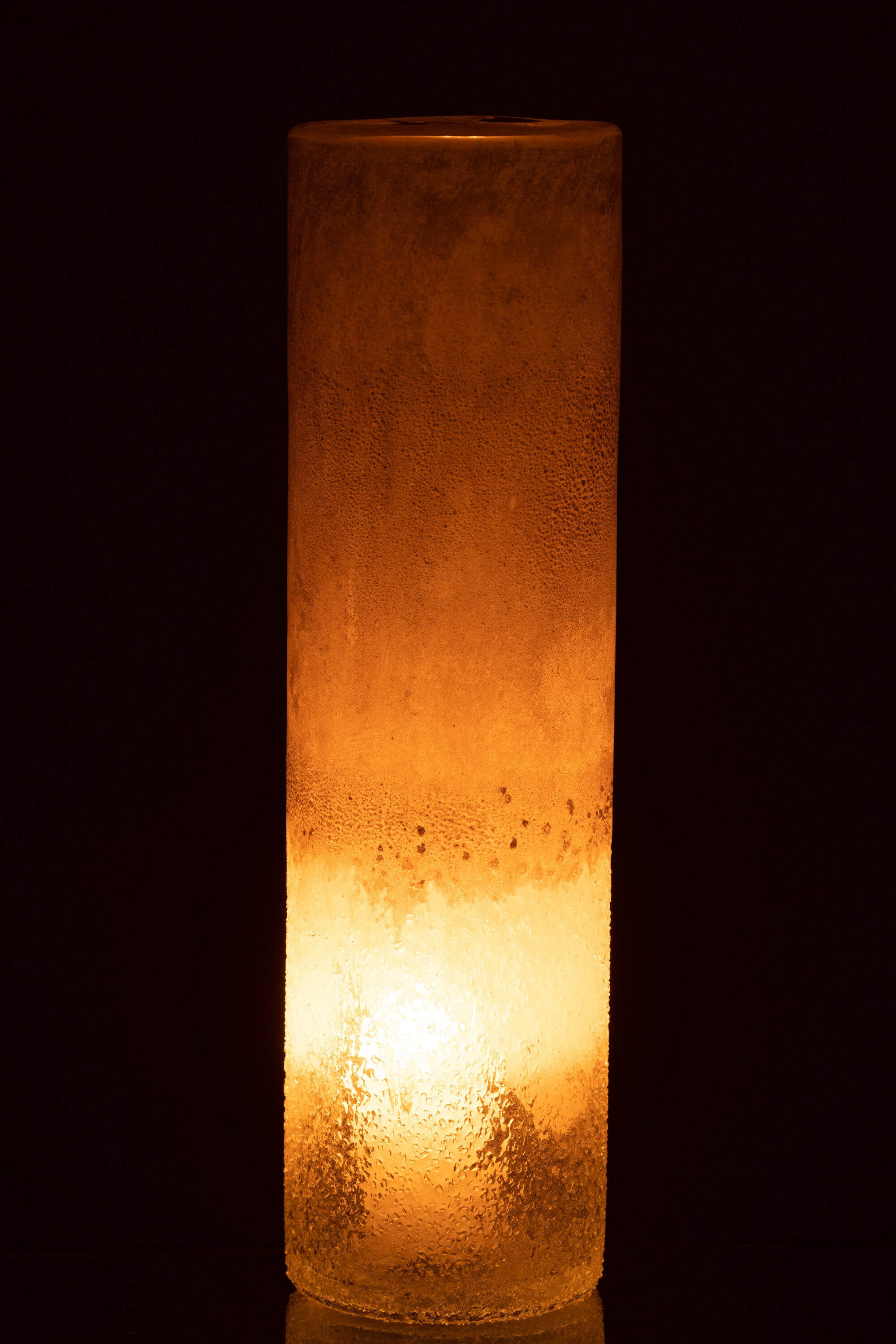 VAAS CILINDER GLAS BEIGE LARGE (11x11x41cm)