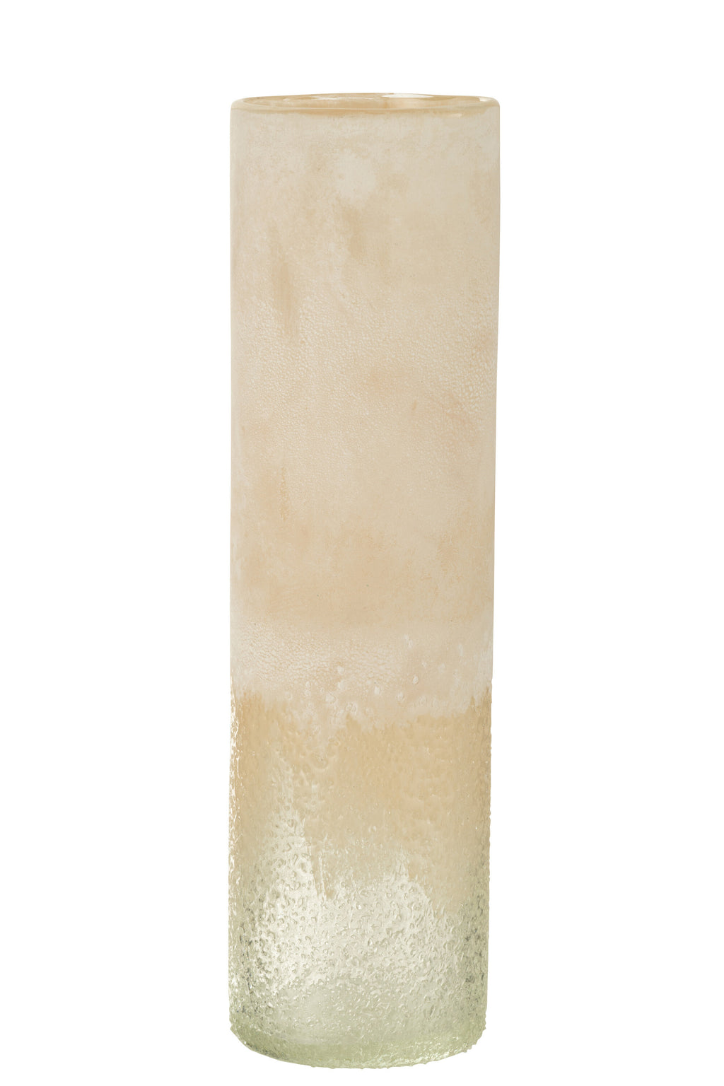 VAAS CILINDER GLAS BEIGE LARGE (11x11x41cm)