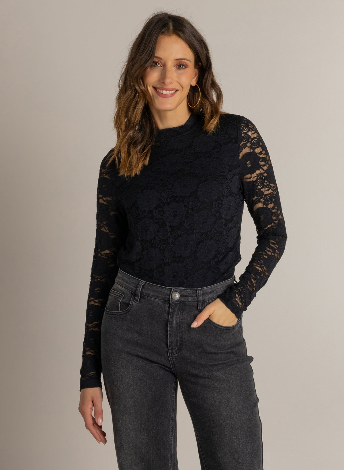 Meta kanten shirt black