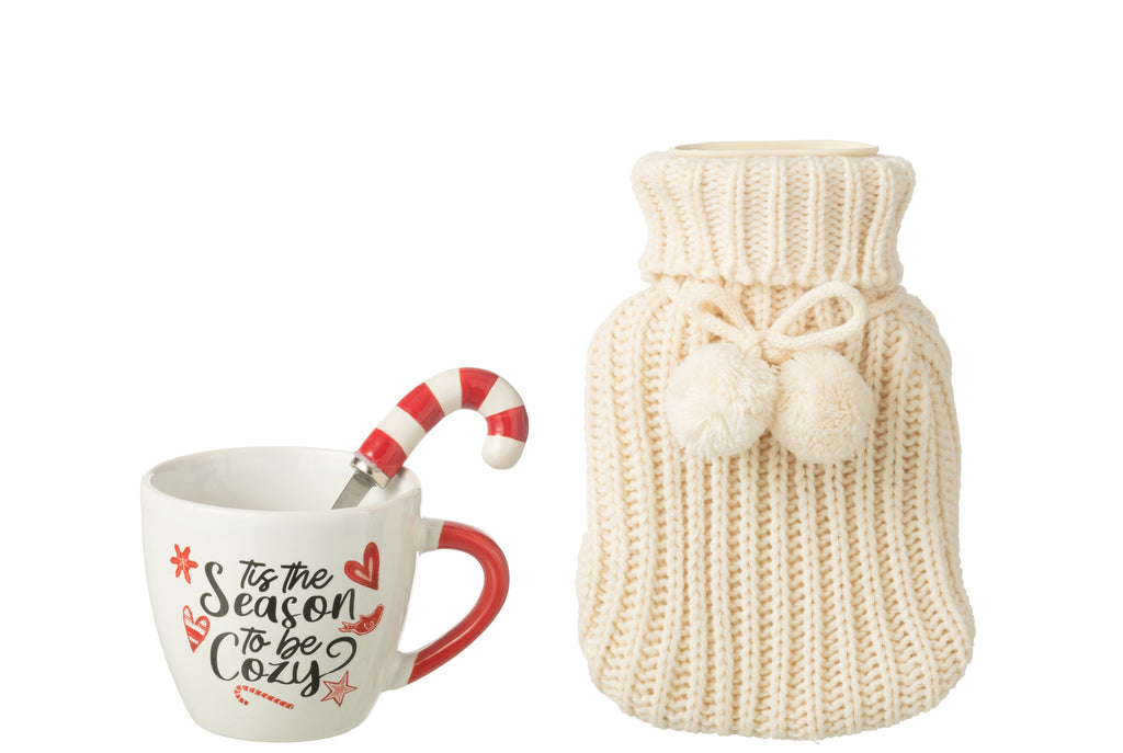 Warmwaterkruik Giftbox Keramiek Rood