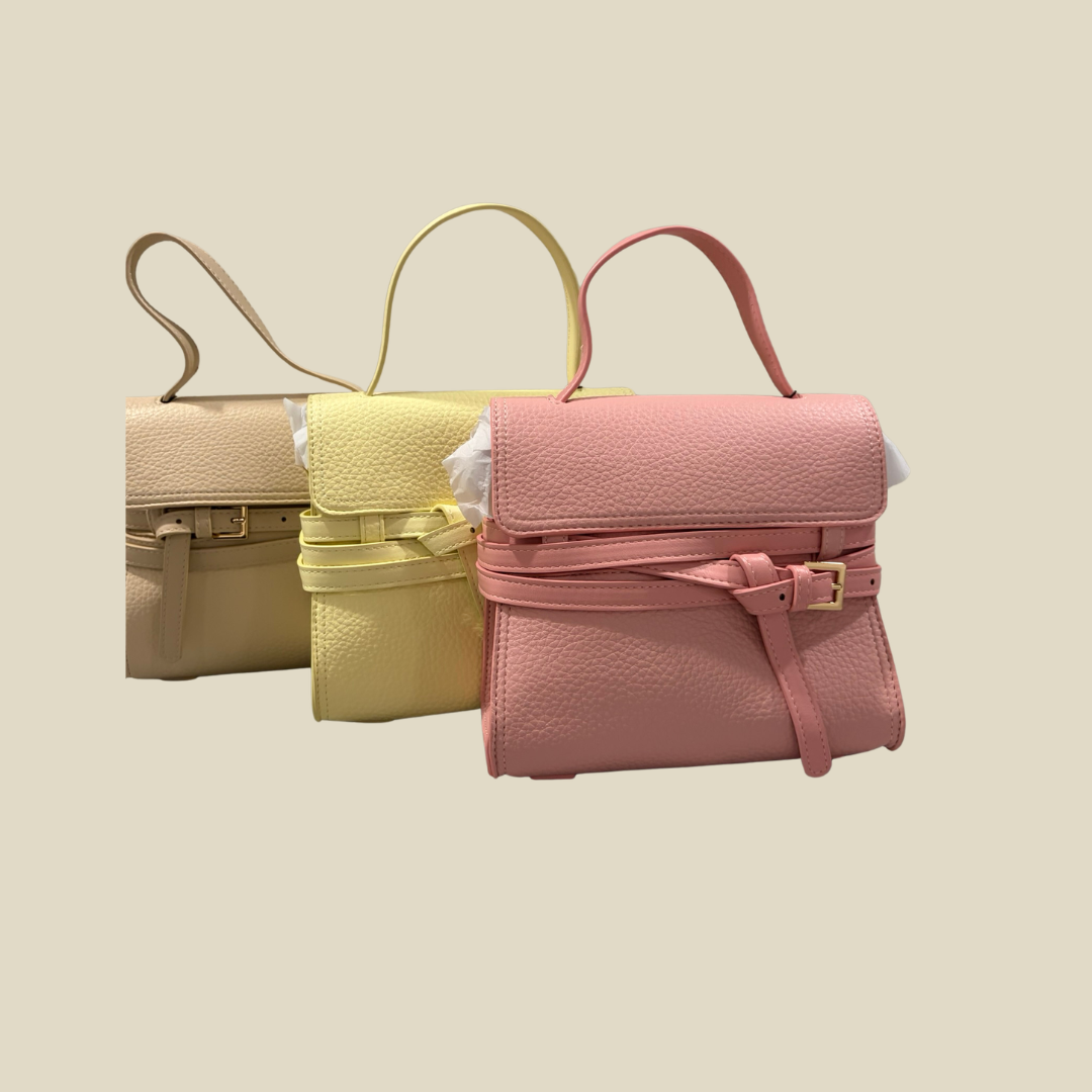 Handtas kunstleder met strap detail