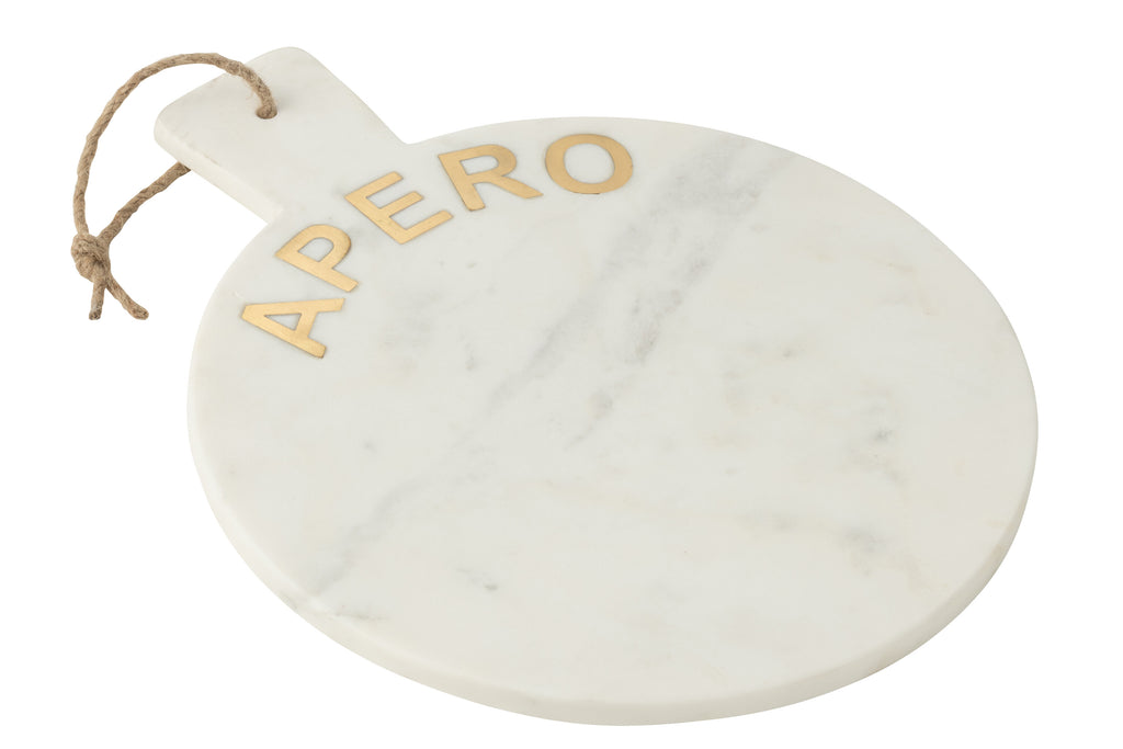 apero plank rond marmer