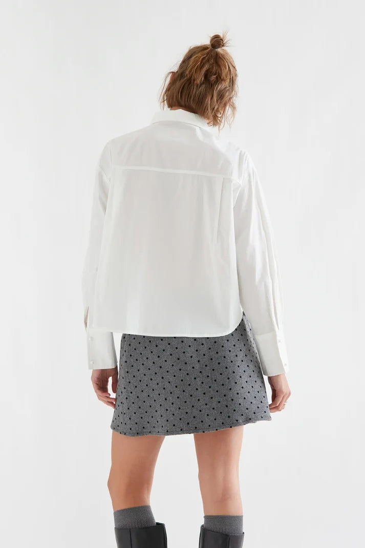Witte katoenen blouse