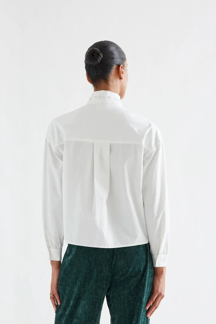 Witte blouse met maxi strik