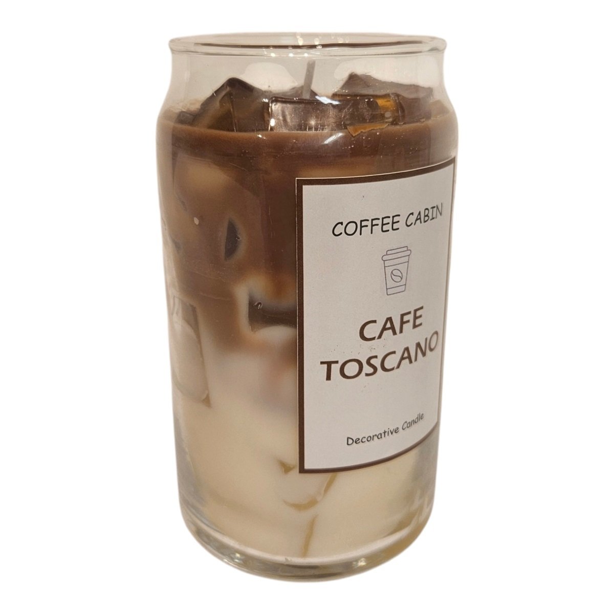 Café Toscano kaars in White Brown