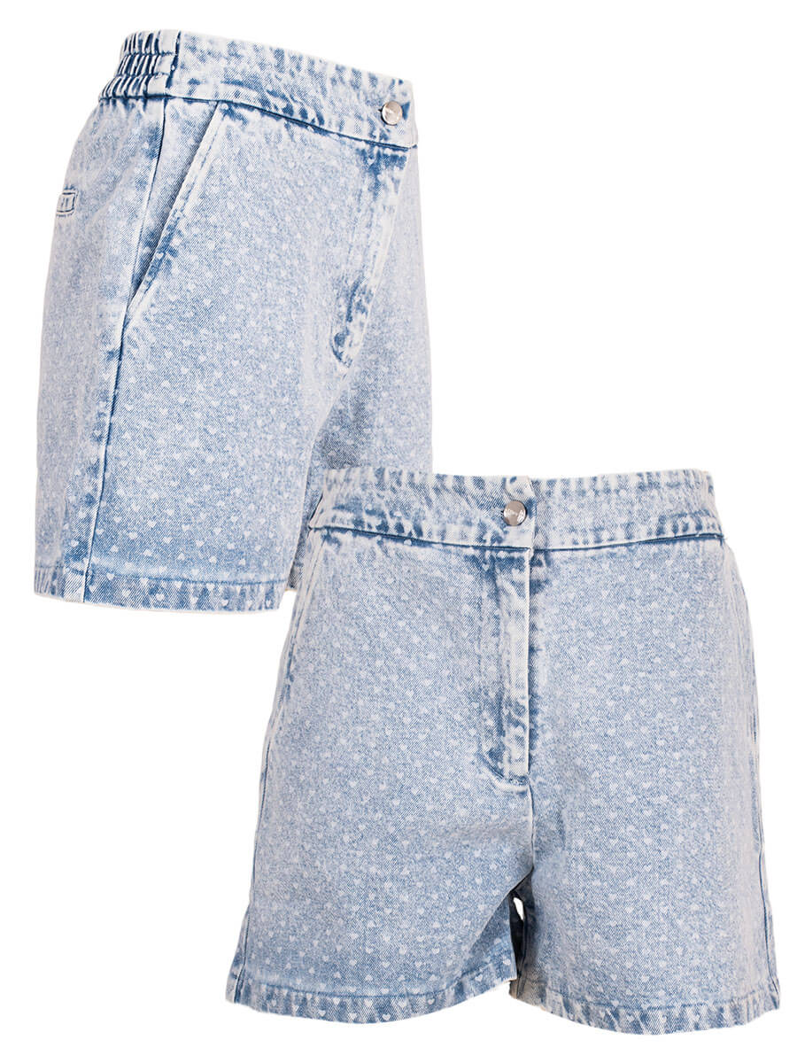 Jeansshort met hartjes derail
