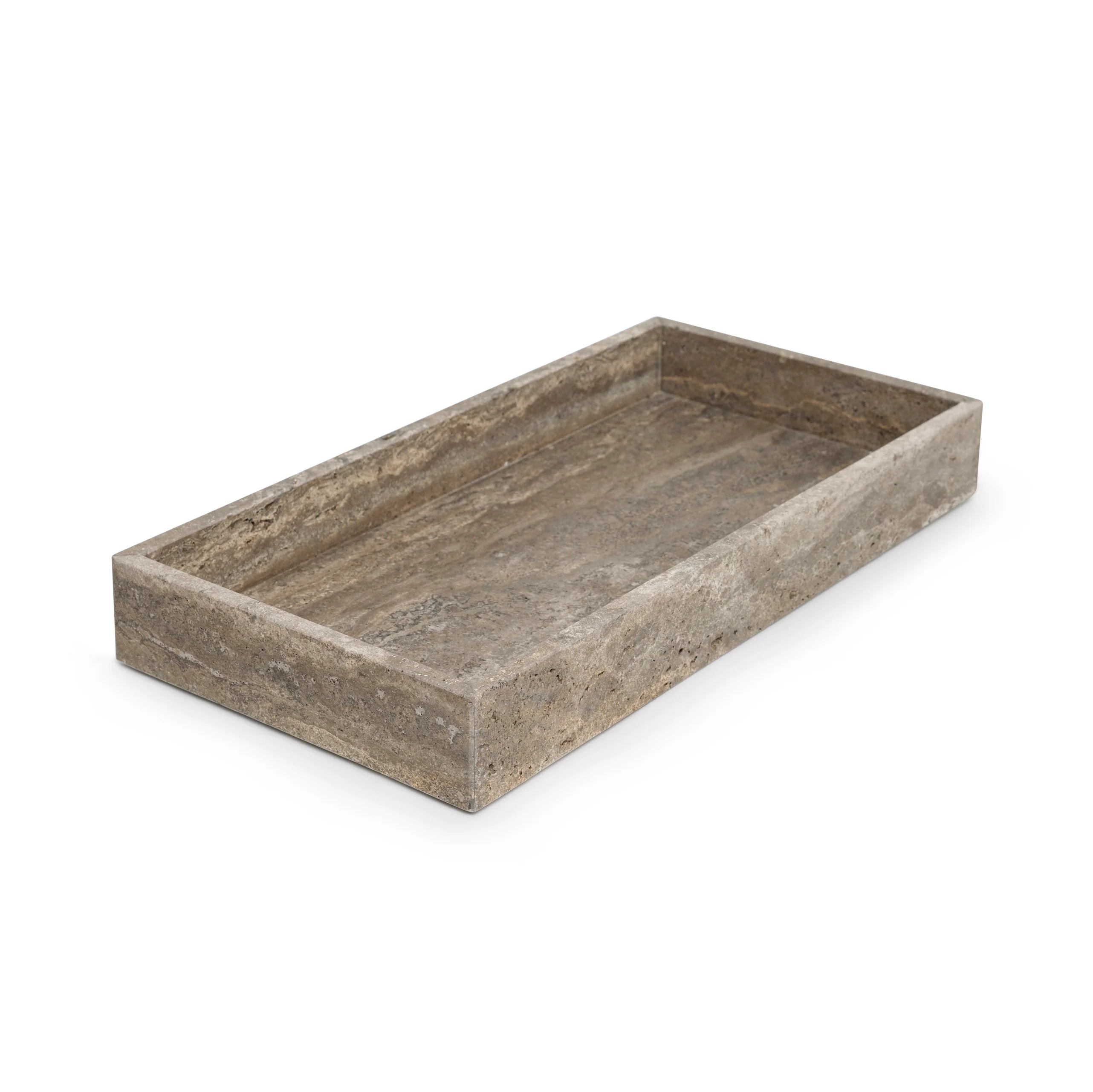 Titanium travertine dienblad 40x20x5cm