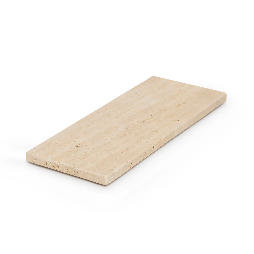Travertine dienblad rechthoek S 10x25cm