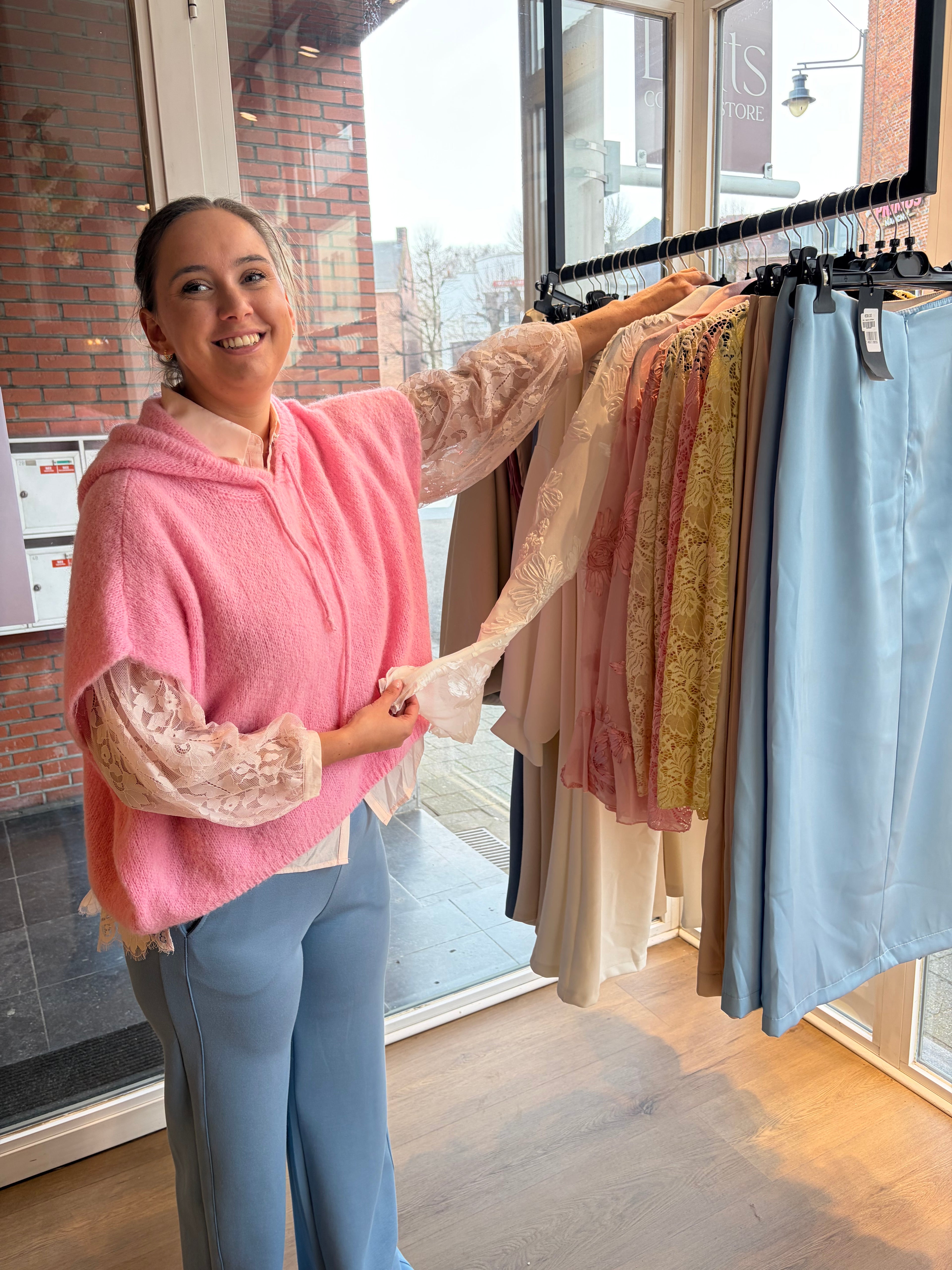 Knit bolo - licht roze