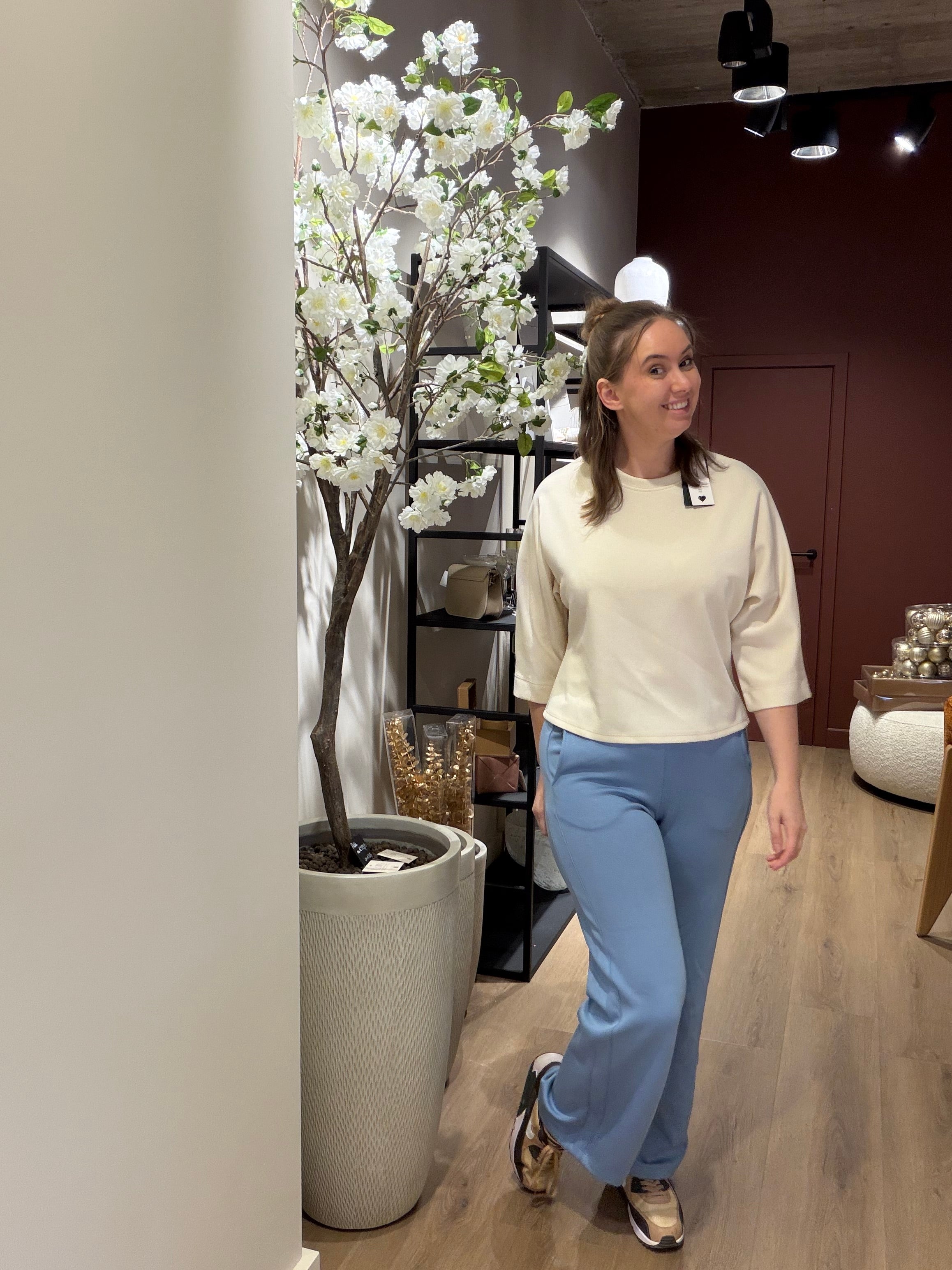 Broek goito blauw