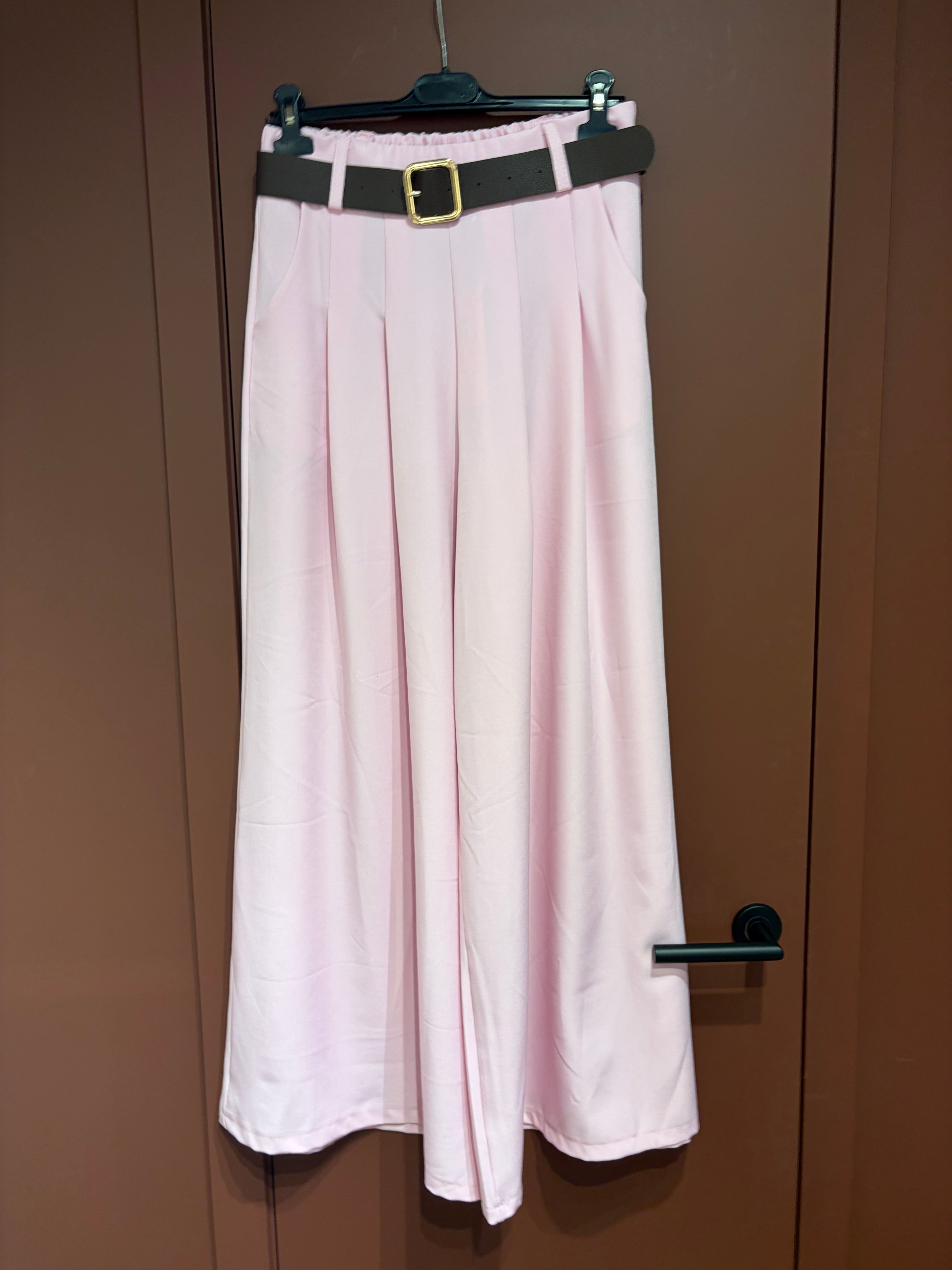 Broek wijde pijpen roze