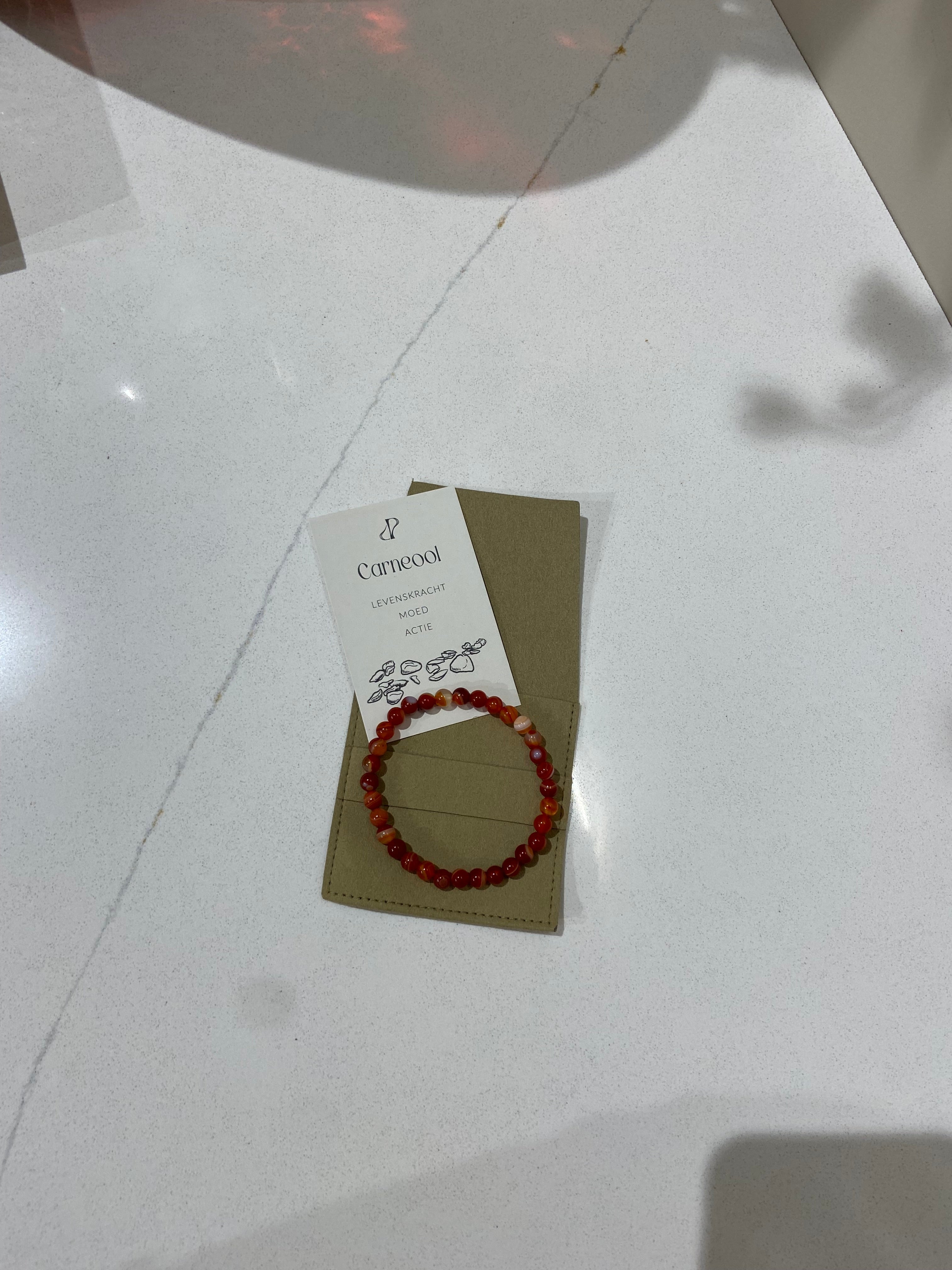 Edelsteen armband - Carneool