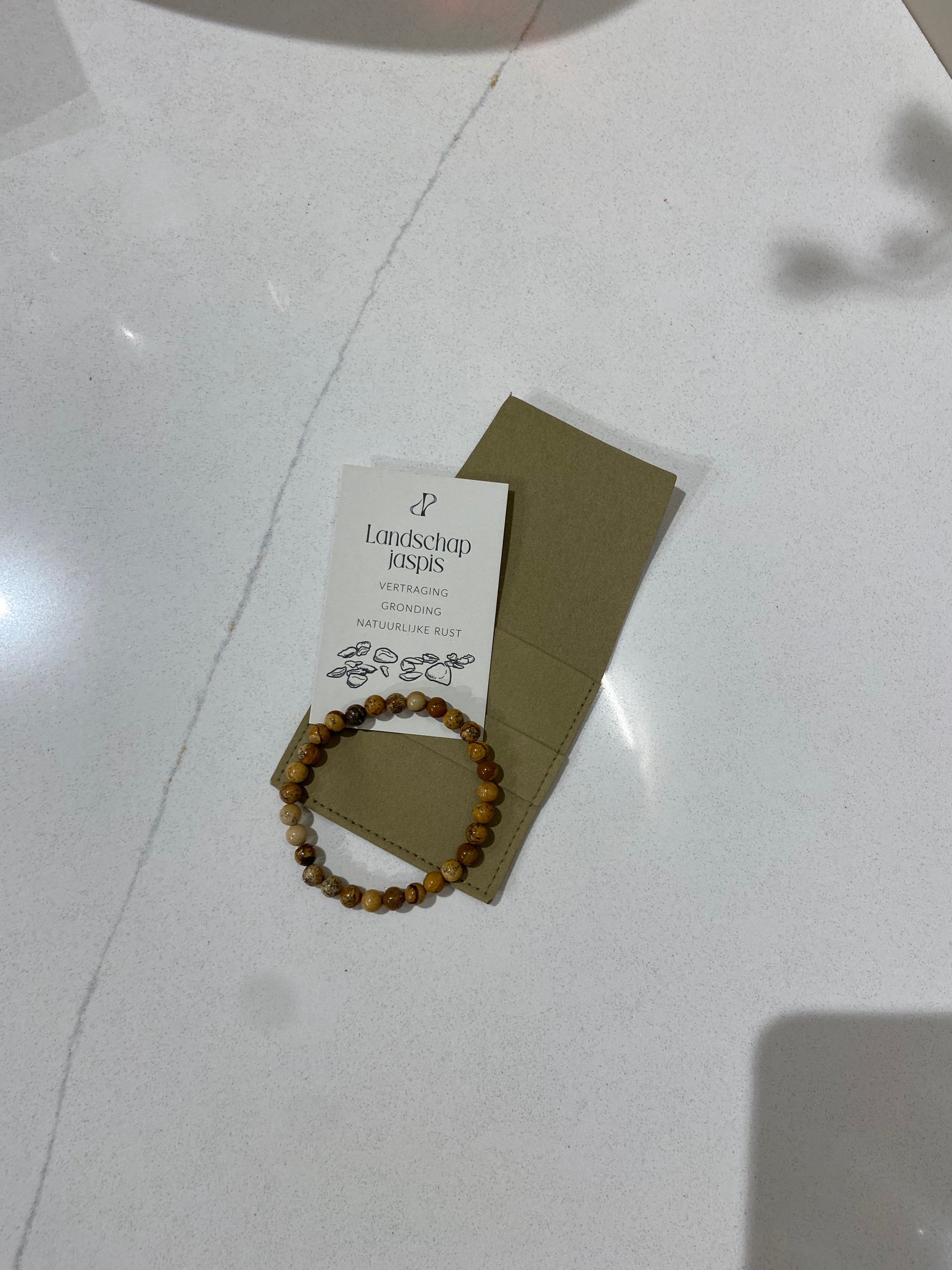 Edelsteen armband - Landschapsjaspis