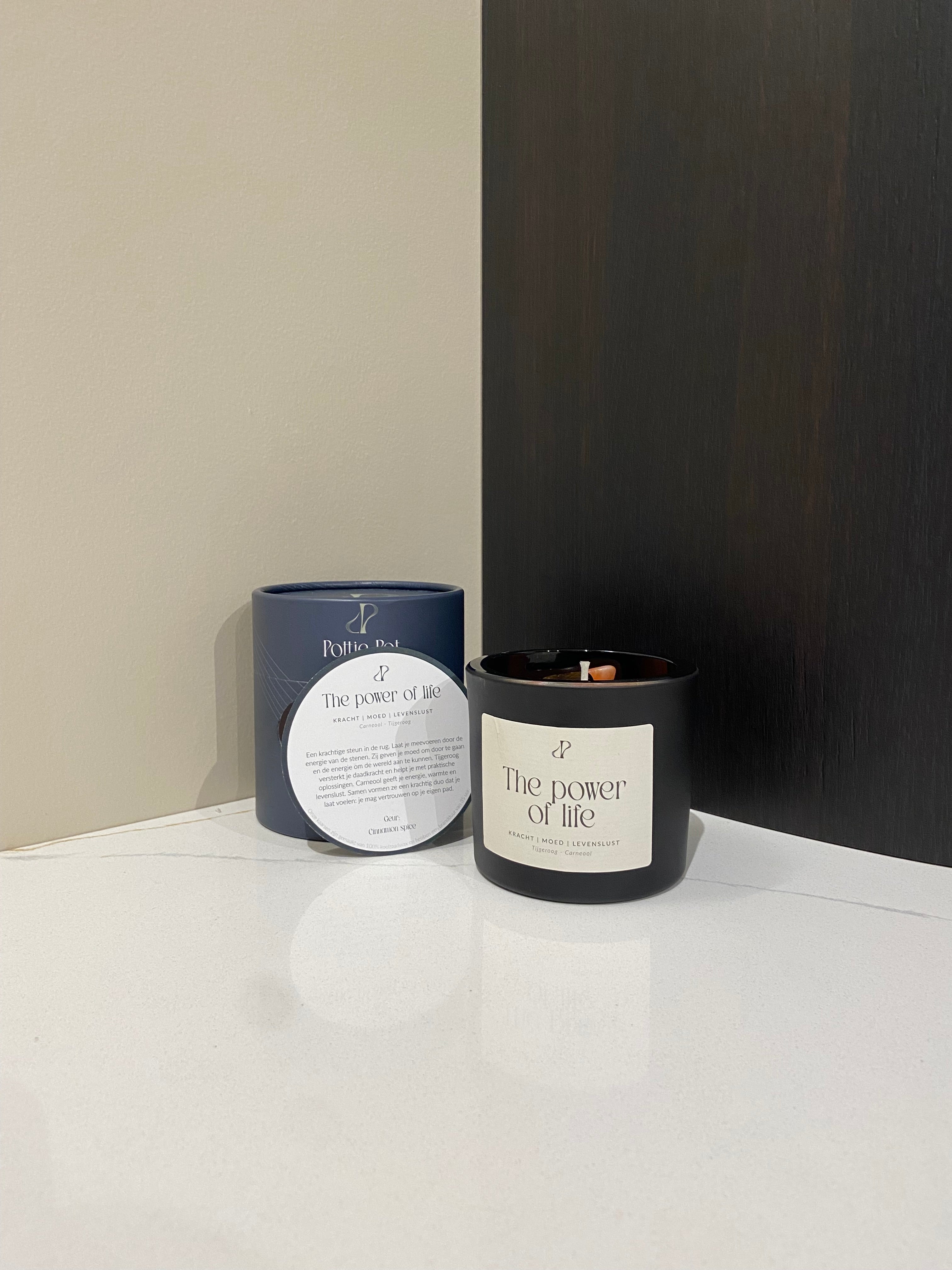 The power of life - geurkaars met edelstenen