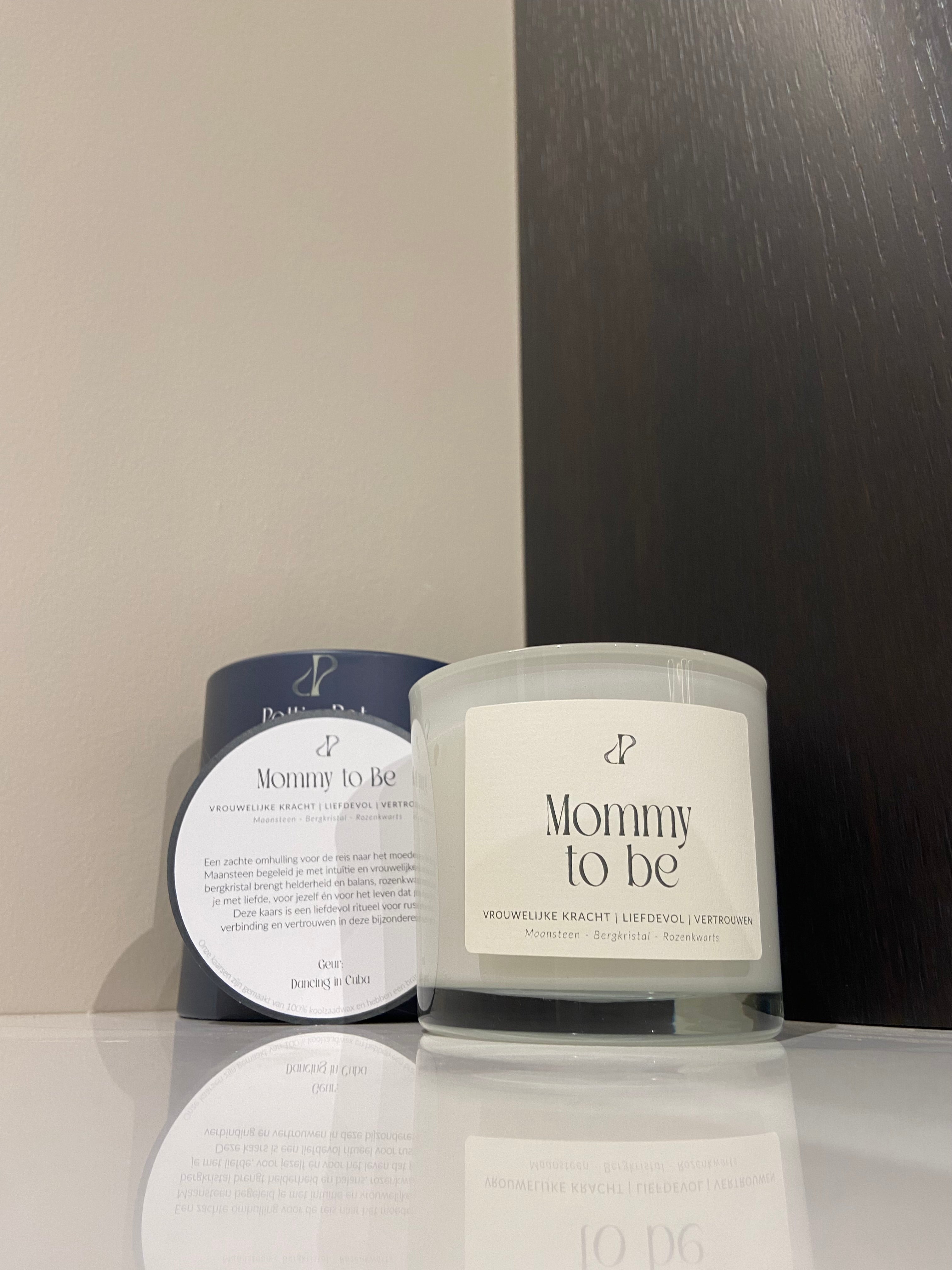 Mommy to be - geurkaars met edelstenen