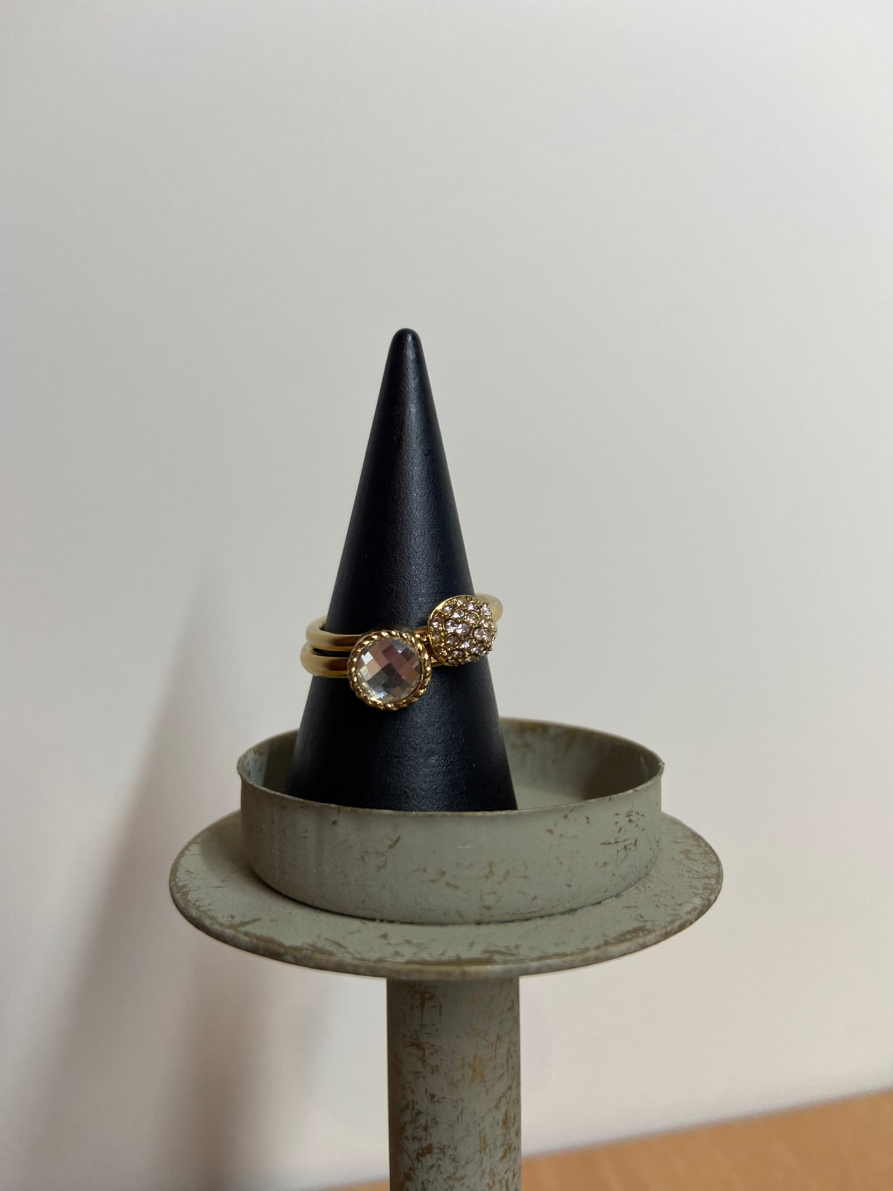 Gouden ring met zirkonia