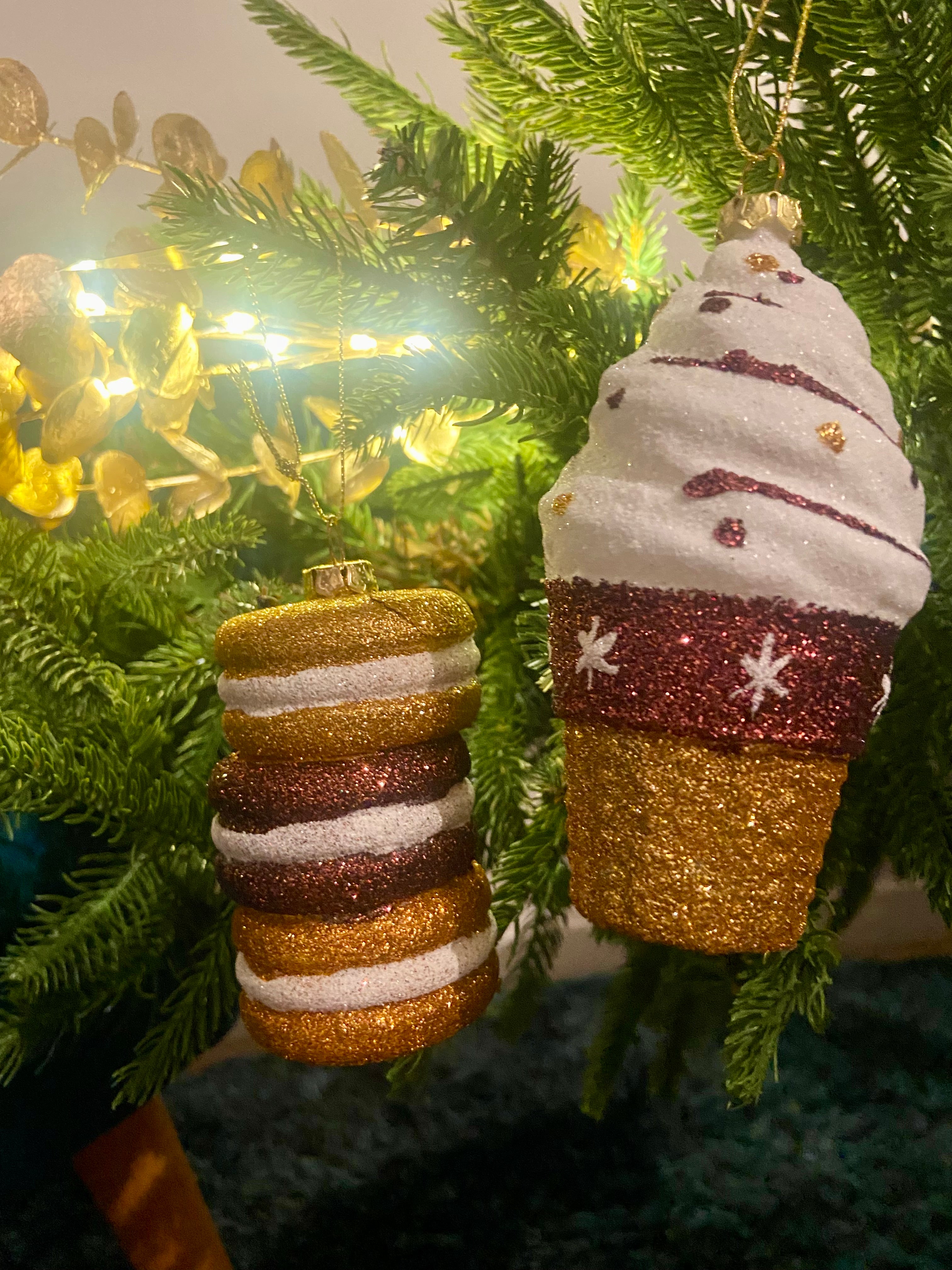 glitter ijsje kerstbal