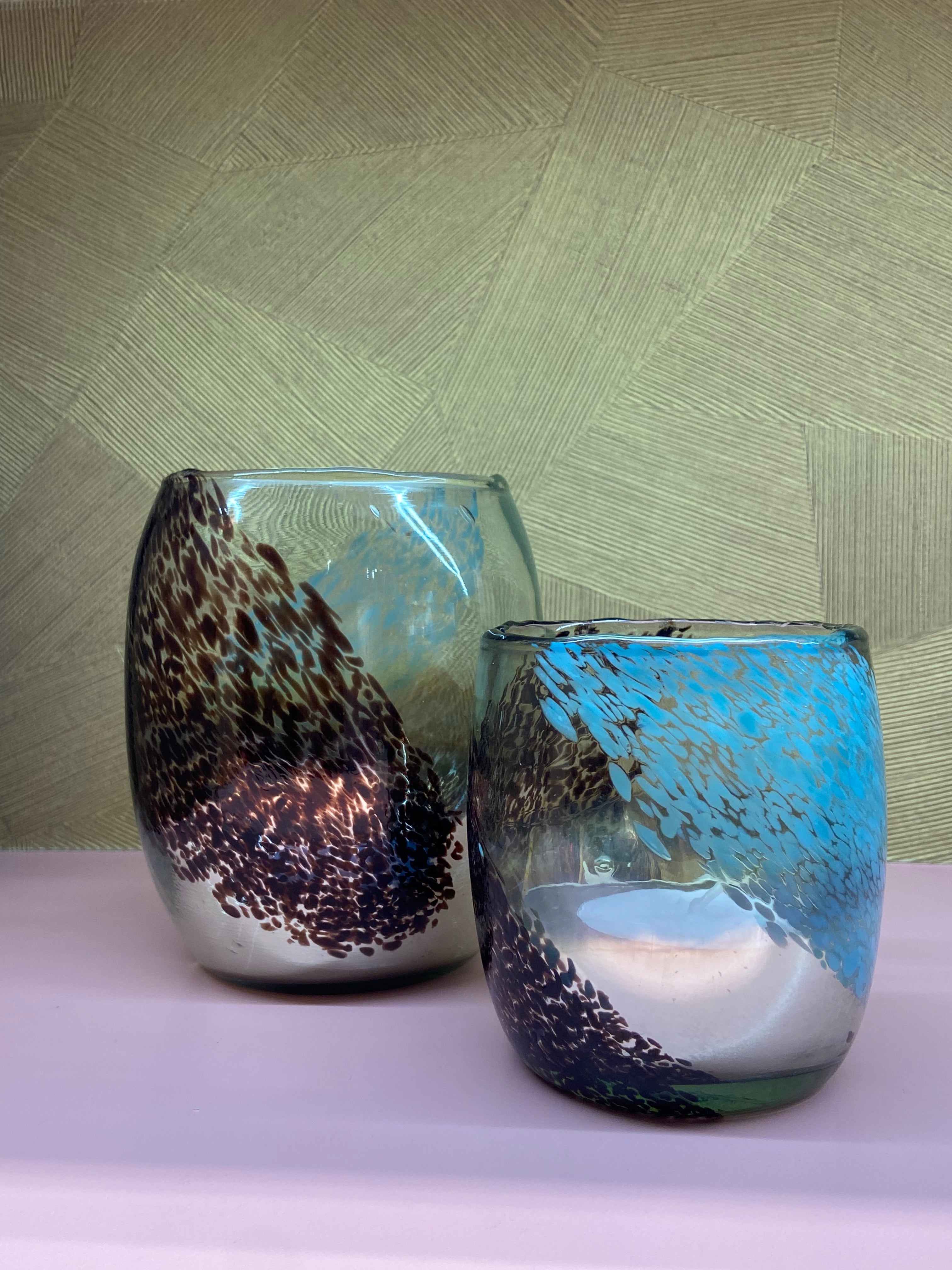 Glass cilinder Clear Smoke theelichthouder