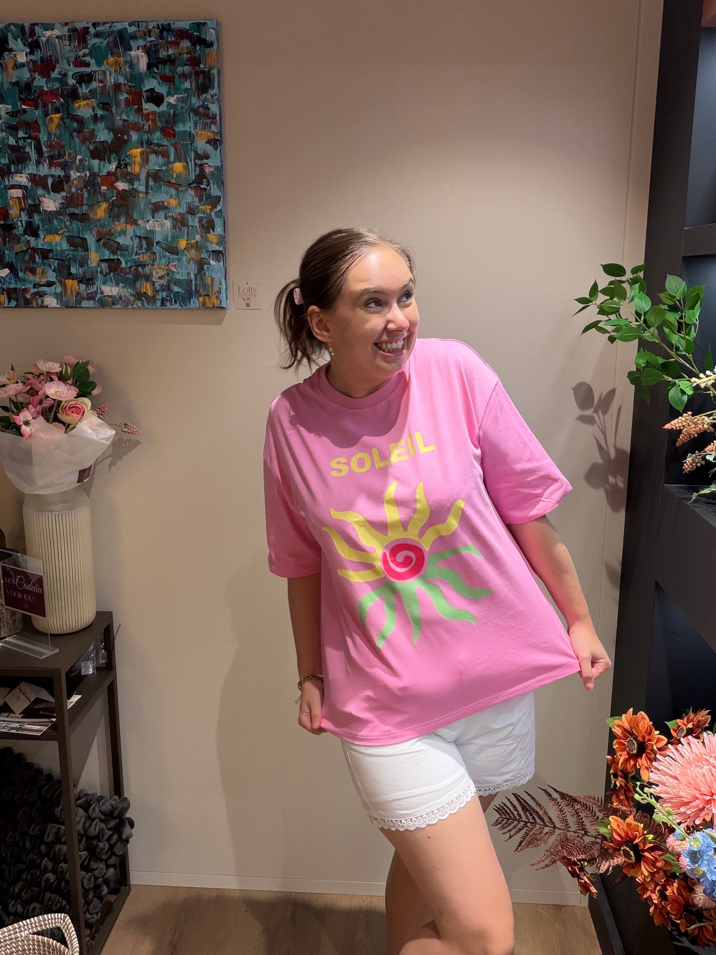 T-shirt soleil roze