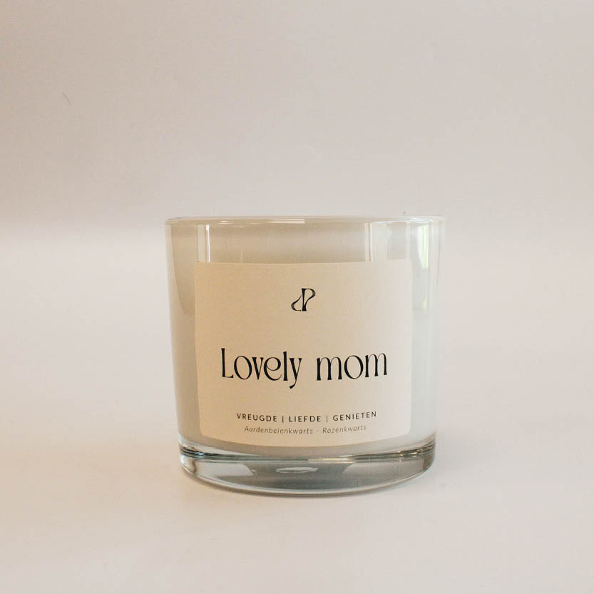 Lovely mom - geurkaars met edelstenen