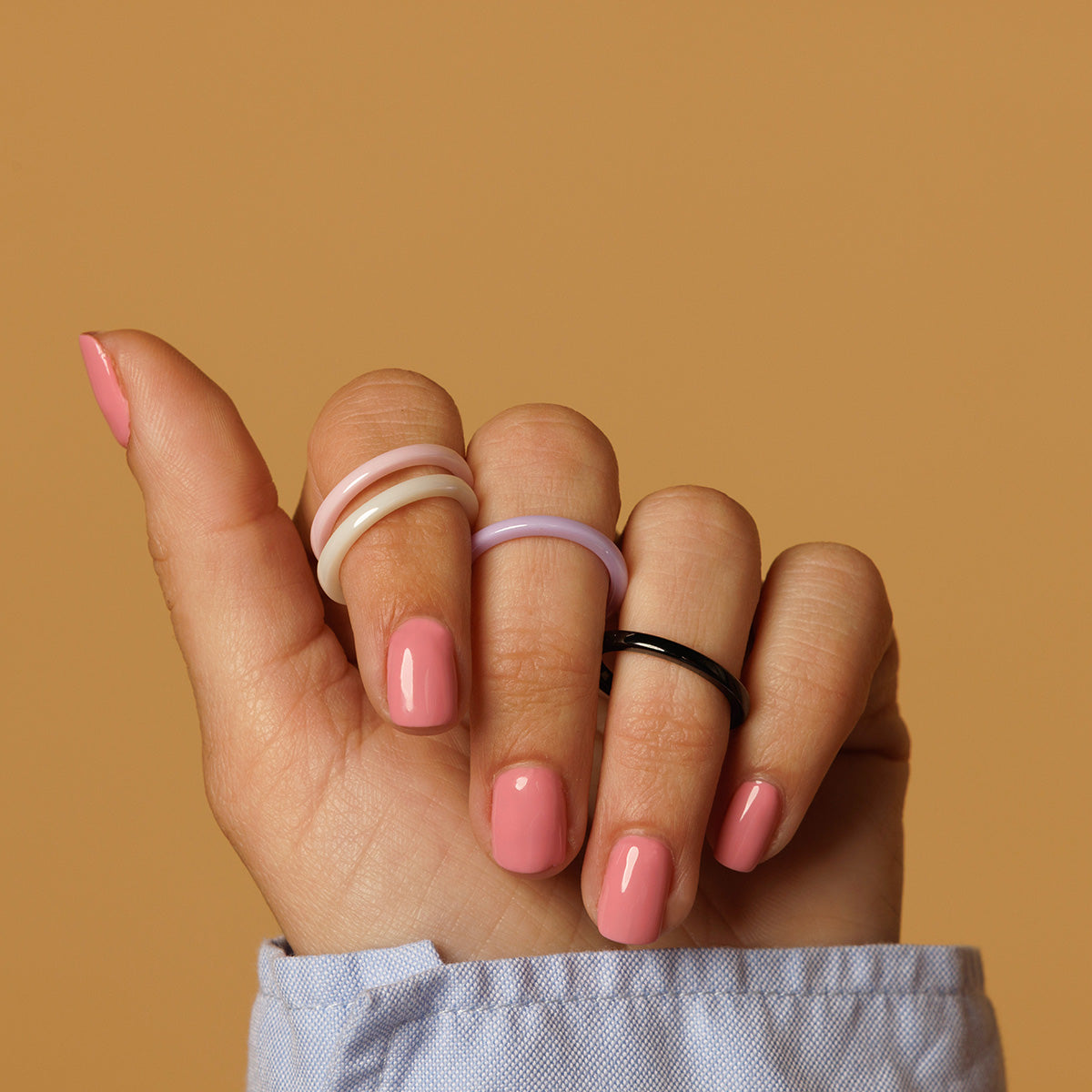 witte keramieken ring