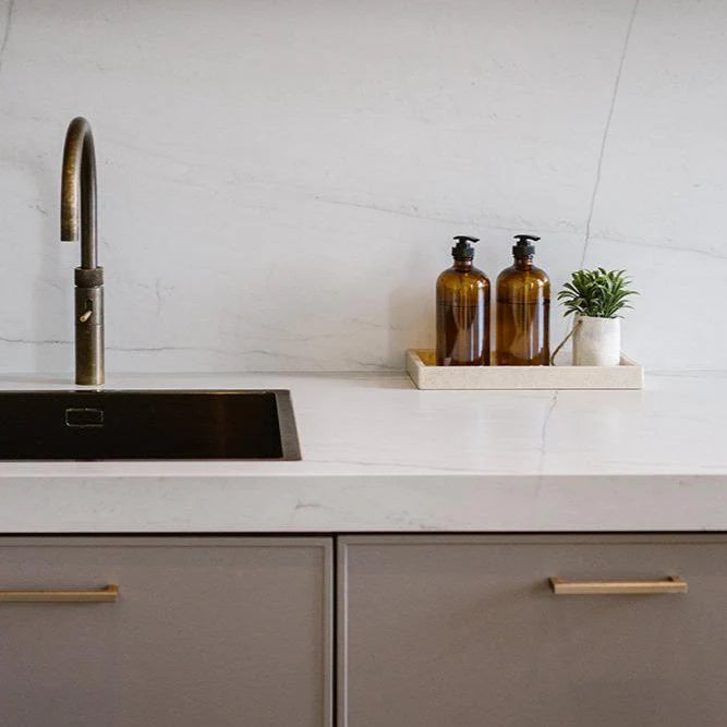 Marmer dienblad tray 15x30cm beige