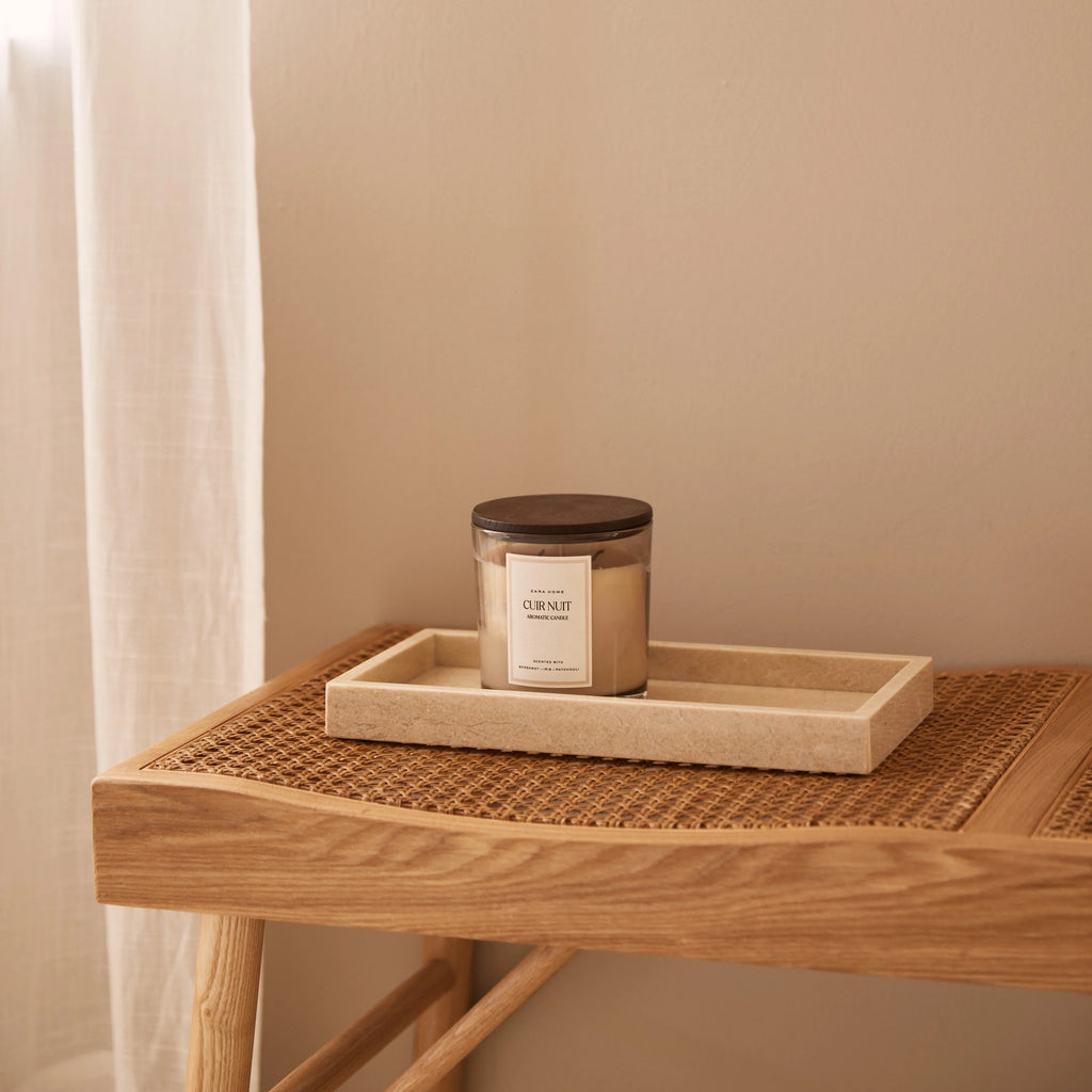 Marmer dienblad tray 15x30cm beige