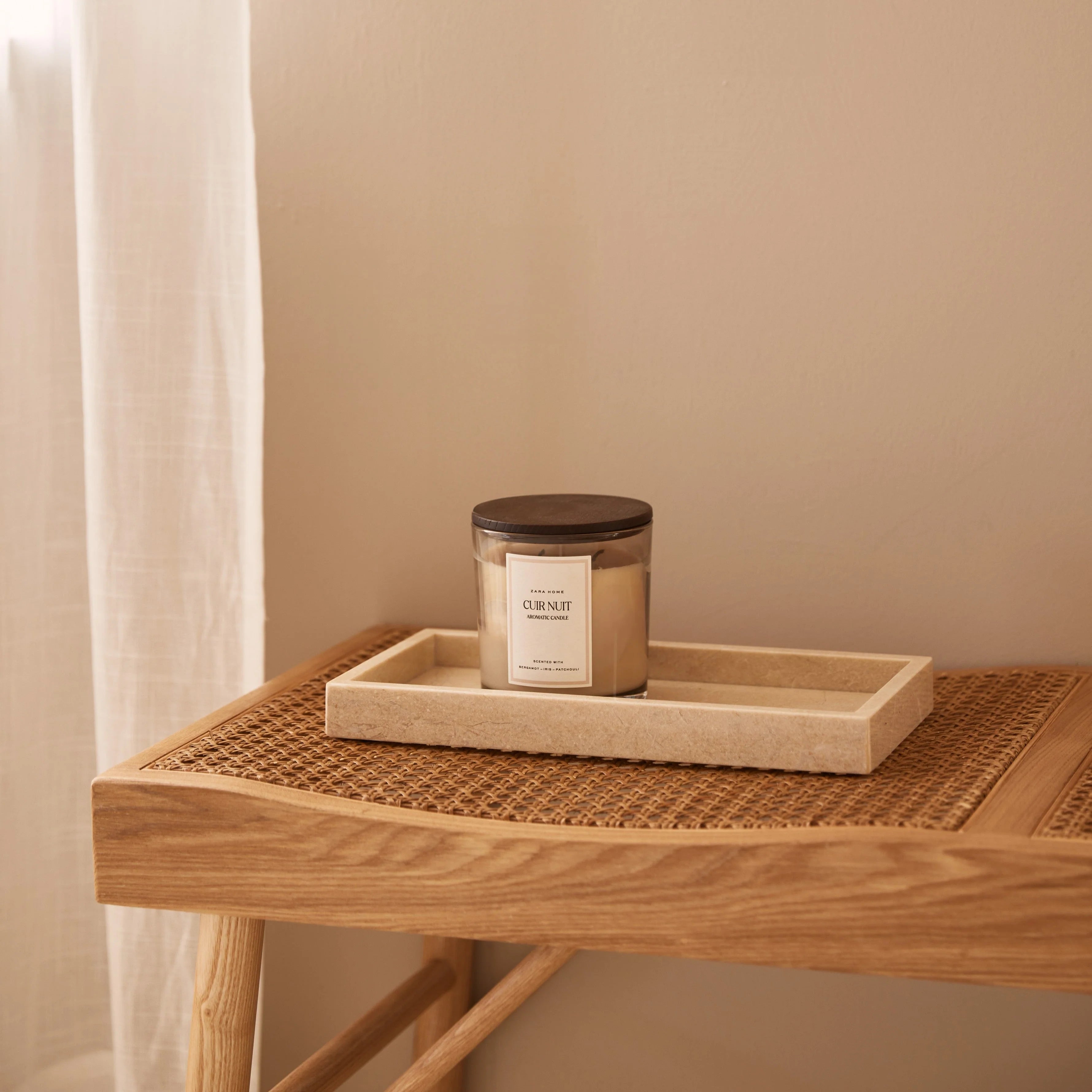 Marmer dienblad tray 15x30cm beige