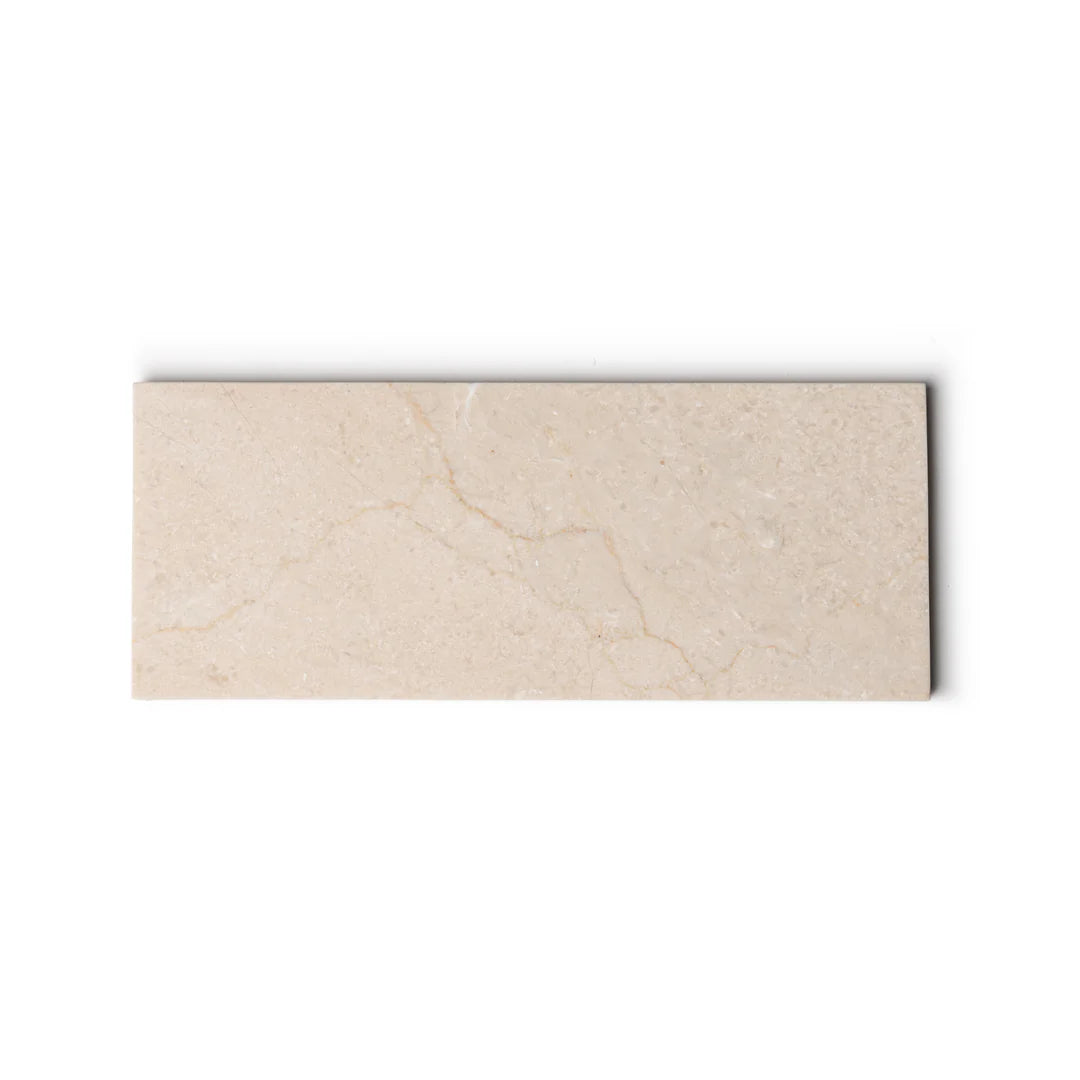 Marmer dienblad rechthoek S beige 10x25cm