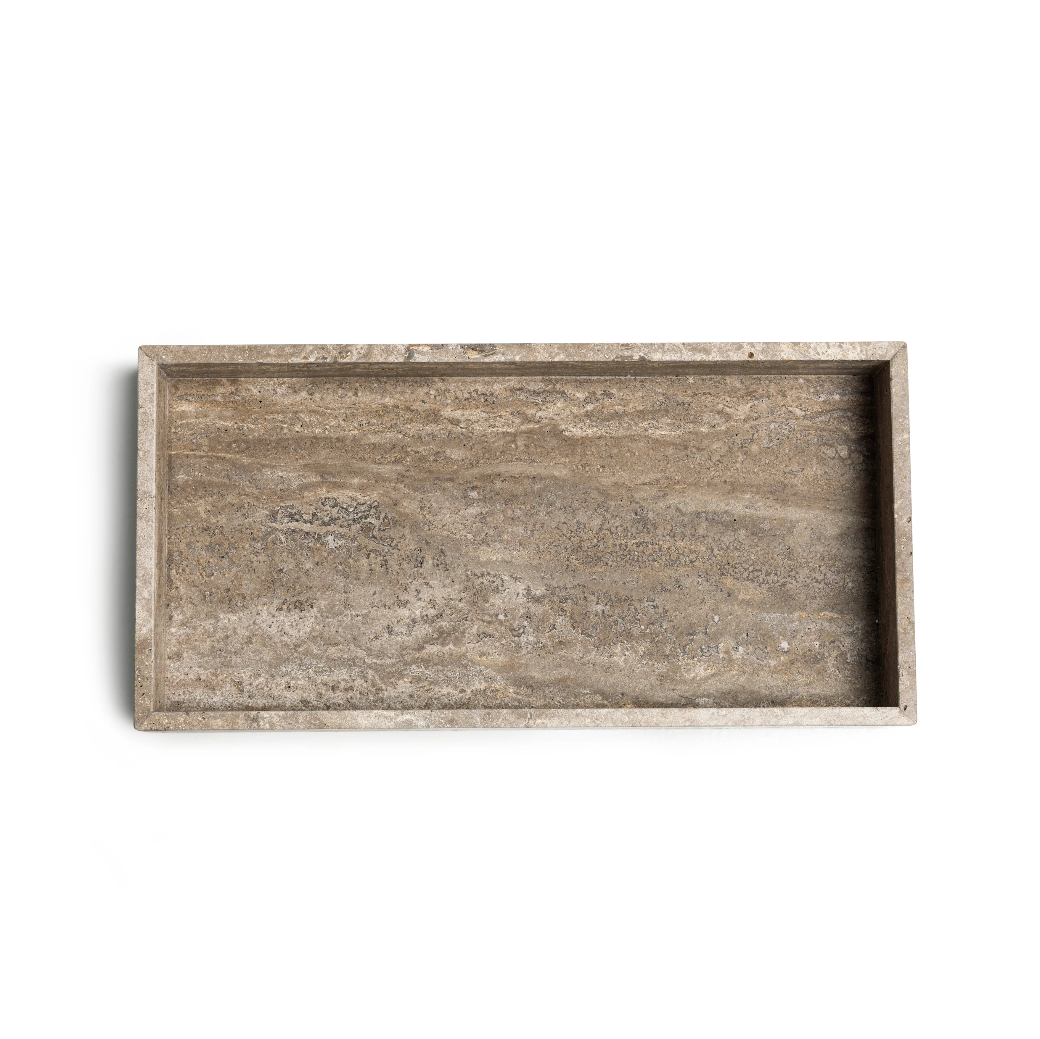 Titanium travertine dienblad 40x20x5cm