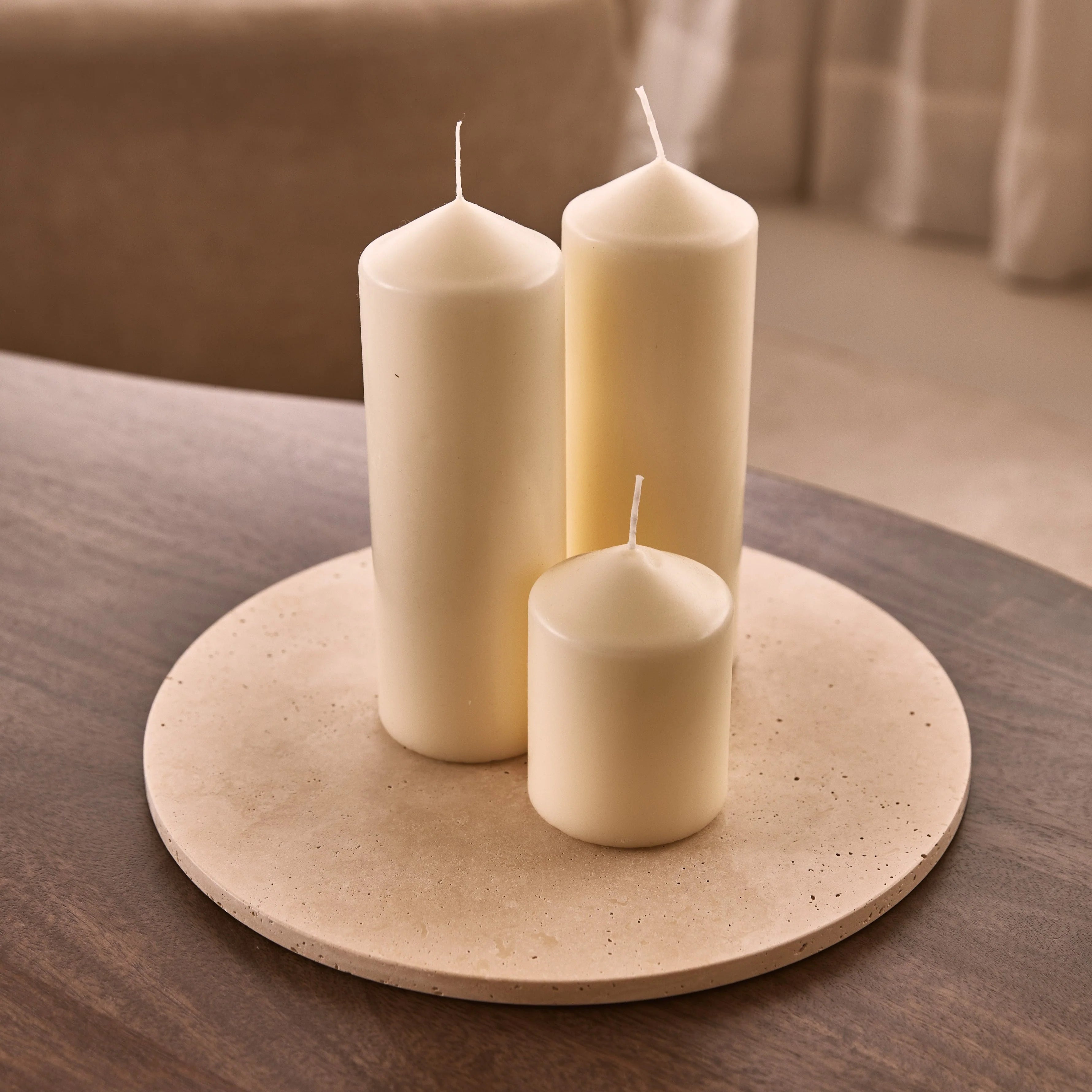 Travertine dienblad rond Ø30cm