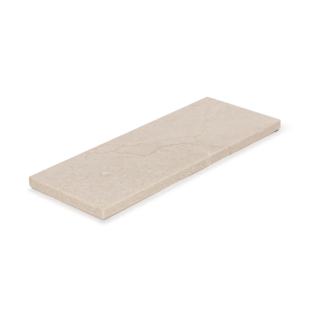 Marmer dienblad rechthoek S beige 10x25cm