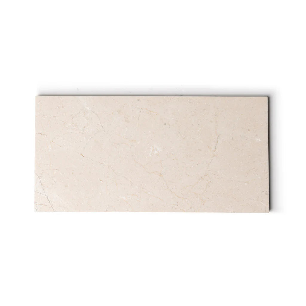 Marmer dienblad rechthoek M beige 15x30cm