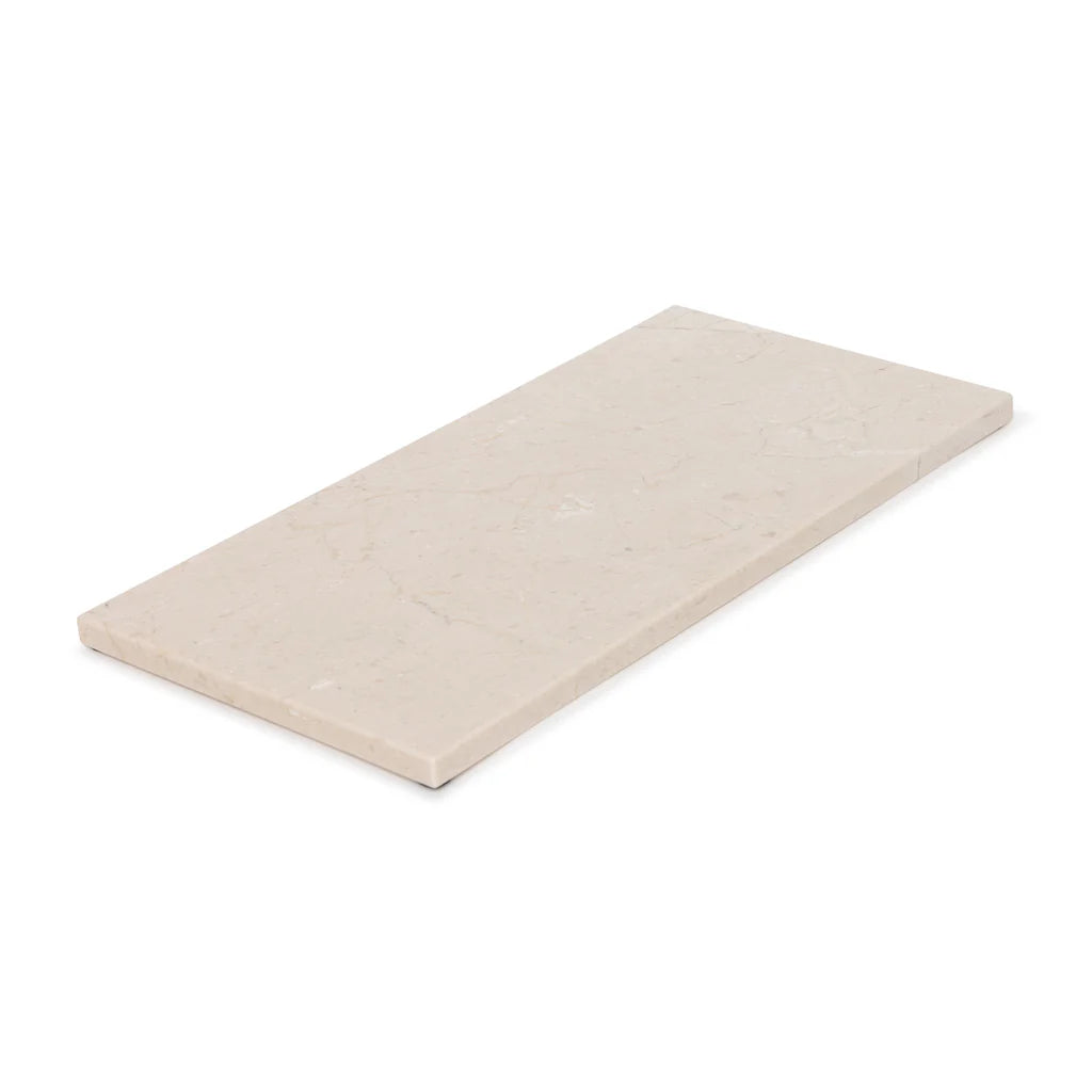 Marmer dienblad rechthoek M beige 15x30cm