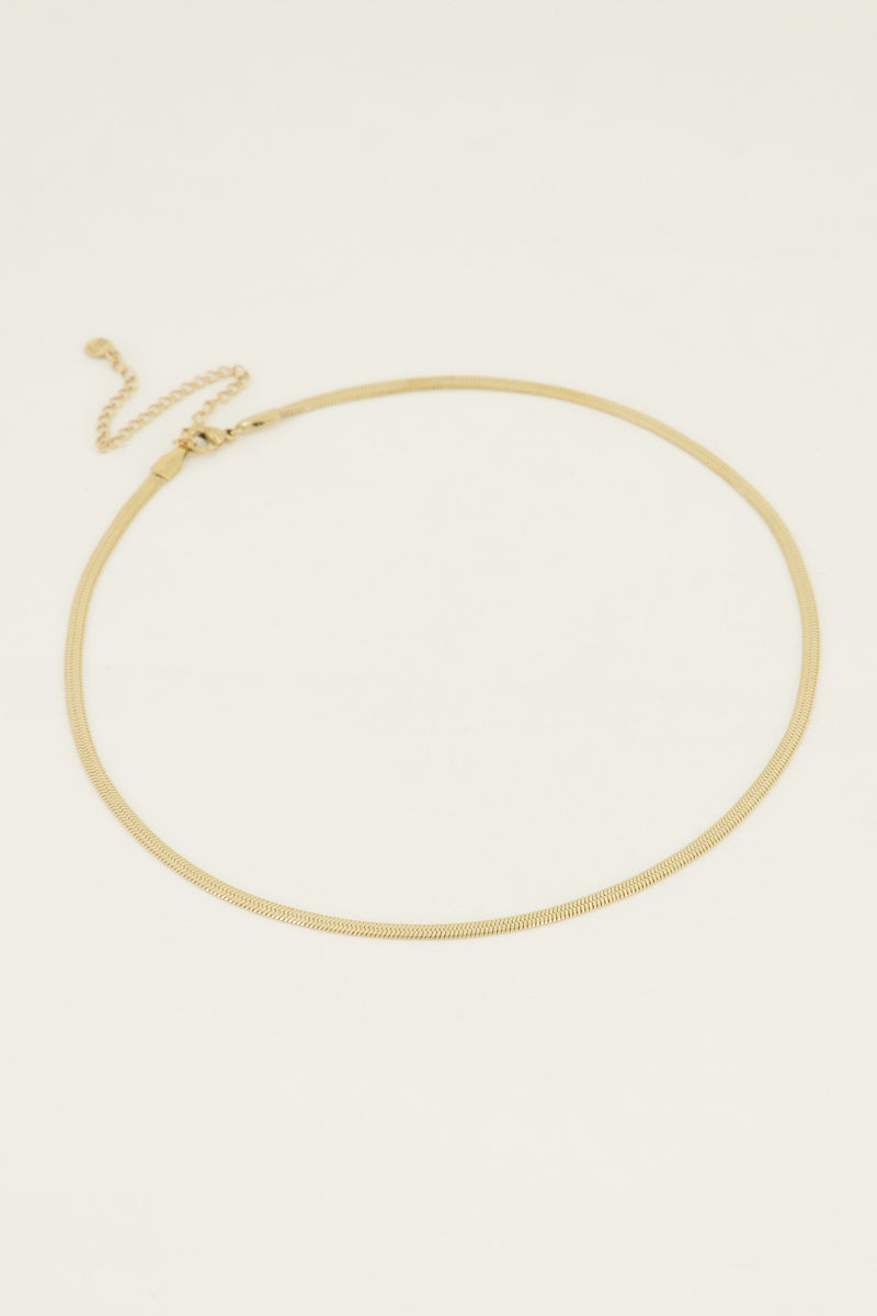 Platte schakelketting dun