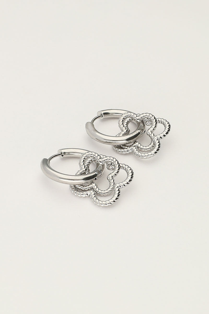 oorbellen met dubbele klaver