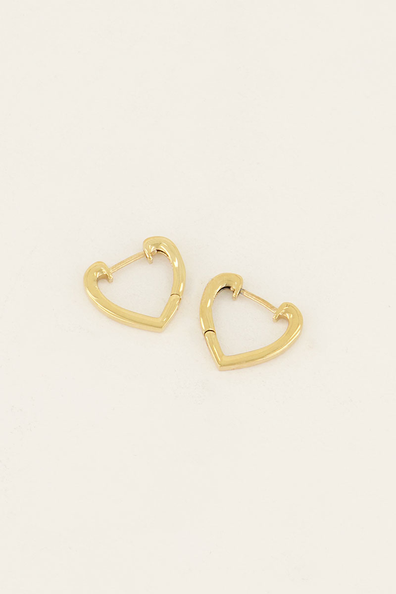 Earrings open heart