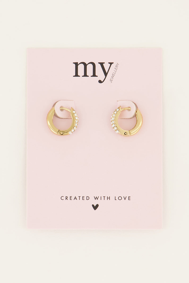 Oorringen strass voorkant