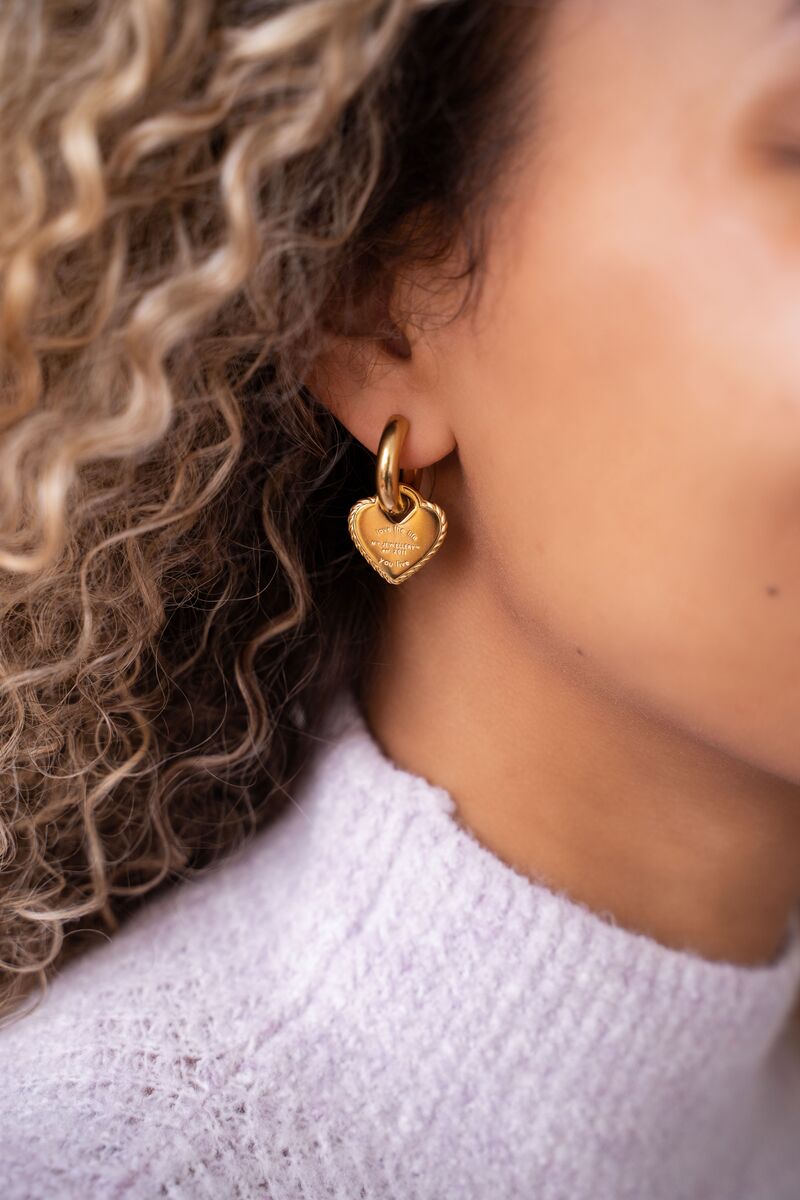 Oorbel candy couture hart