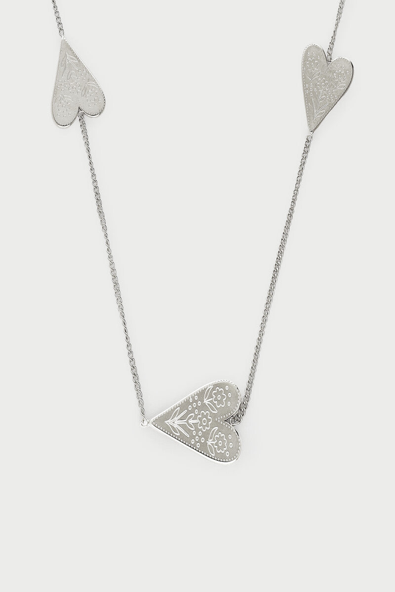 Fortune ketting met gegraveerde hartjes