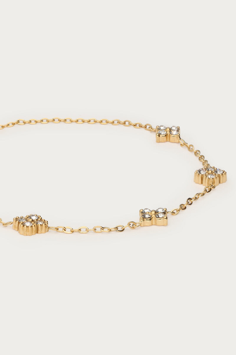 Bracelet strass 5 clovers