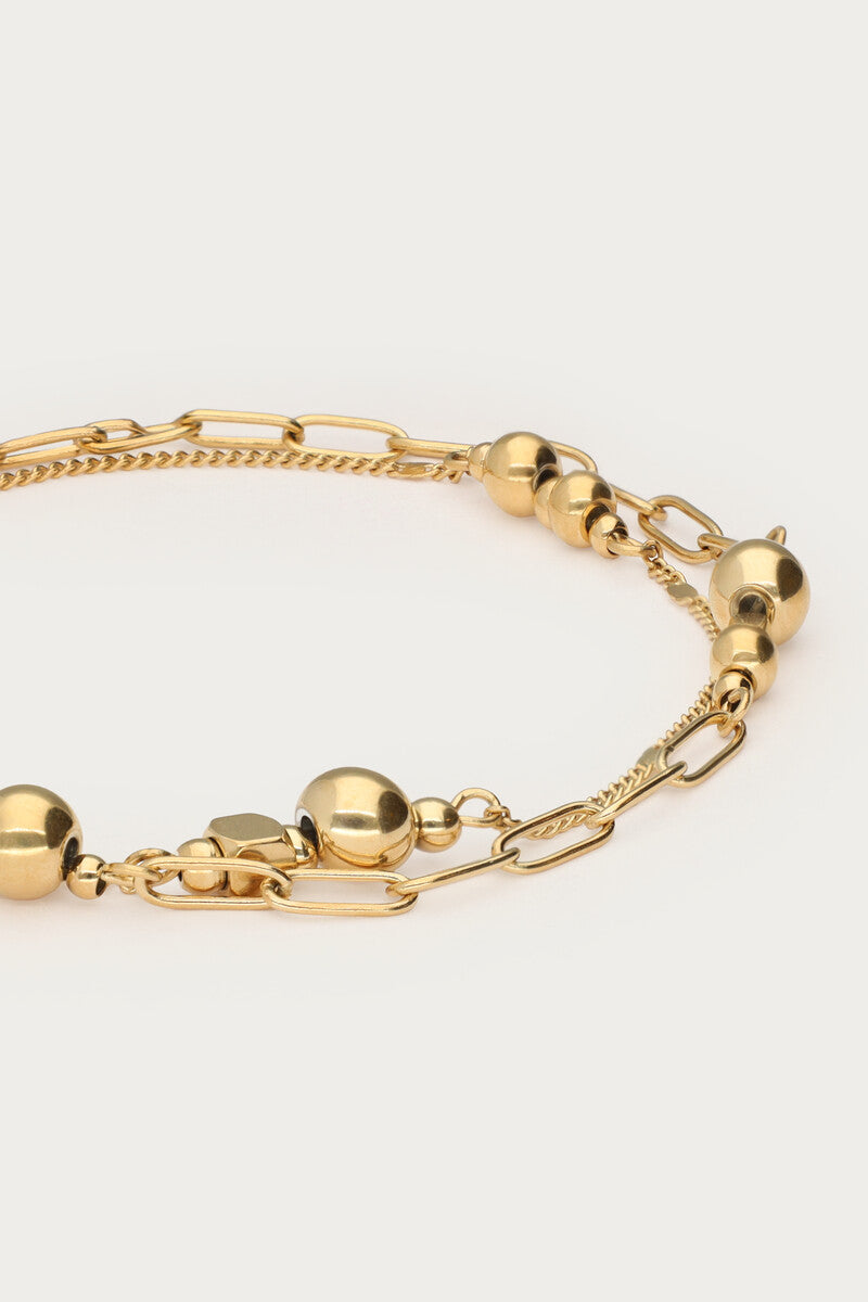 Bracelet double chain dots