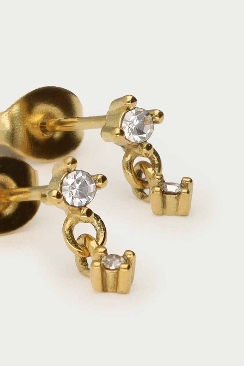 Earstud strass drop strass