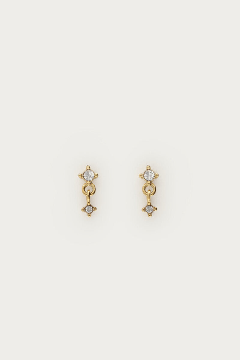 Earstud strass drop strass