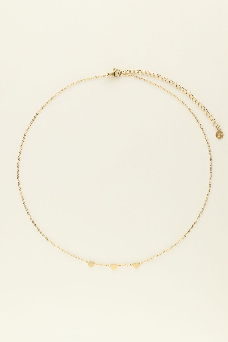 Necklace with three hearts