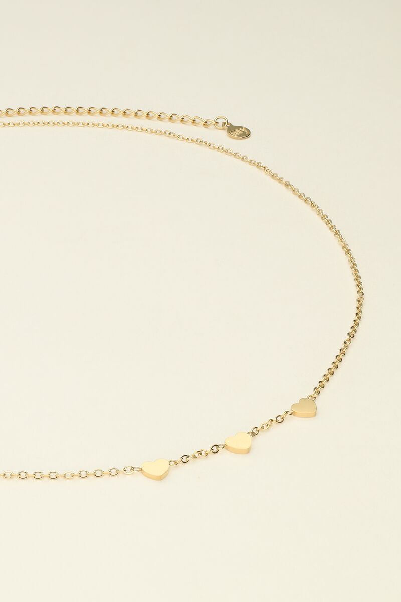 Necklace with three hearts