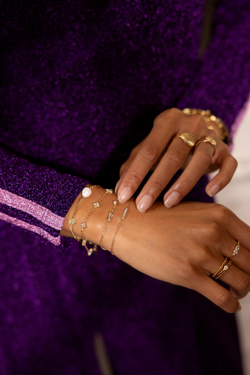 Bracelet pearl hearts