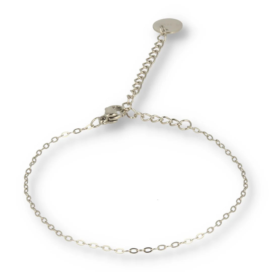 Zilveren Ovale Schakelarmband - Minimalistisch Design